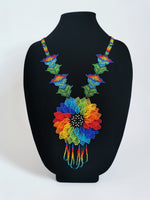 Large Multicolour Flower Necklace (shinny)