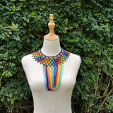 Rainbow with drop Collar Necklace