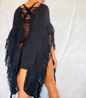 Handmade Black Poncho