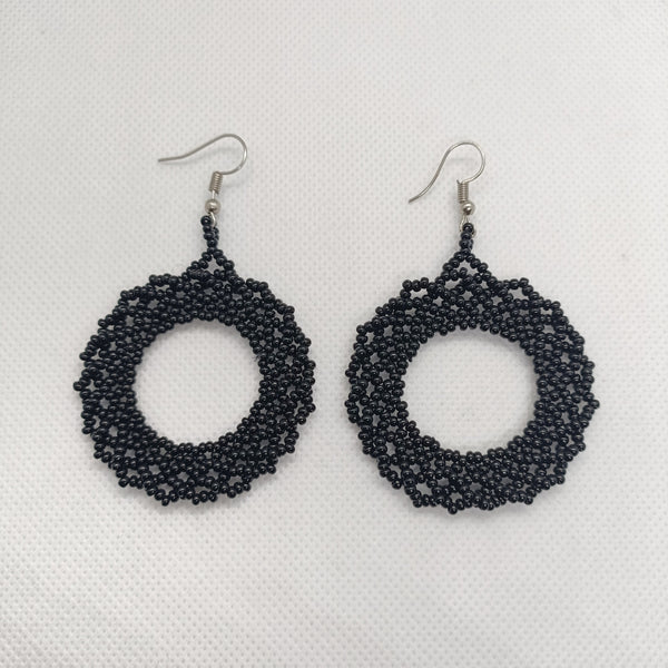 Black Ring Earrings